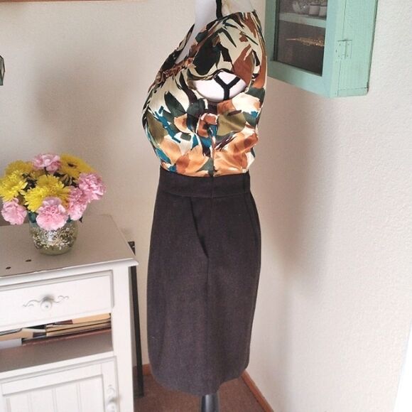 Anthropologie Tabitha Silk and Tweed Dress - Picture 3 of 11